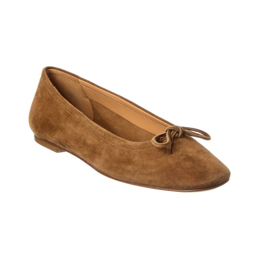 Aeyde Delfina Suede Flat, Brown